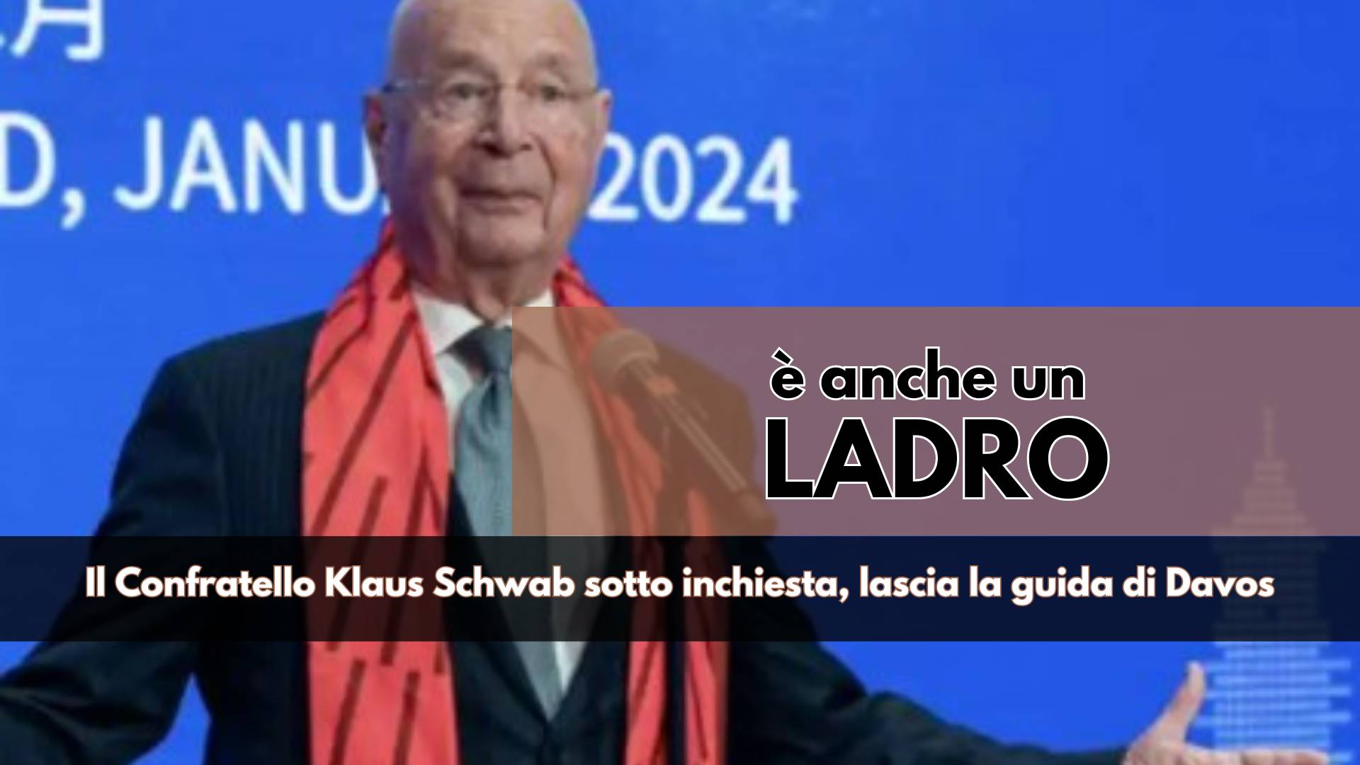 Anche i "migliori" sbagliano, fanno la predica ma spesso sono più marci di tutti, non è da meno Klaus Schwab, idolo dei "giornalisti" ma marcio fino al midollo