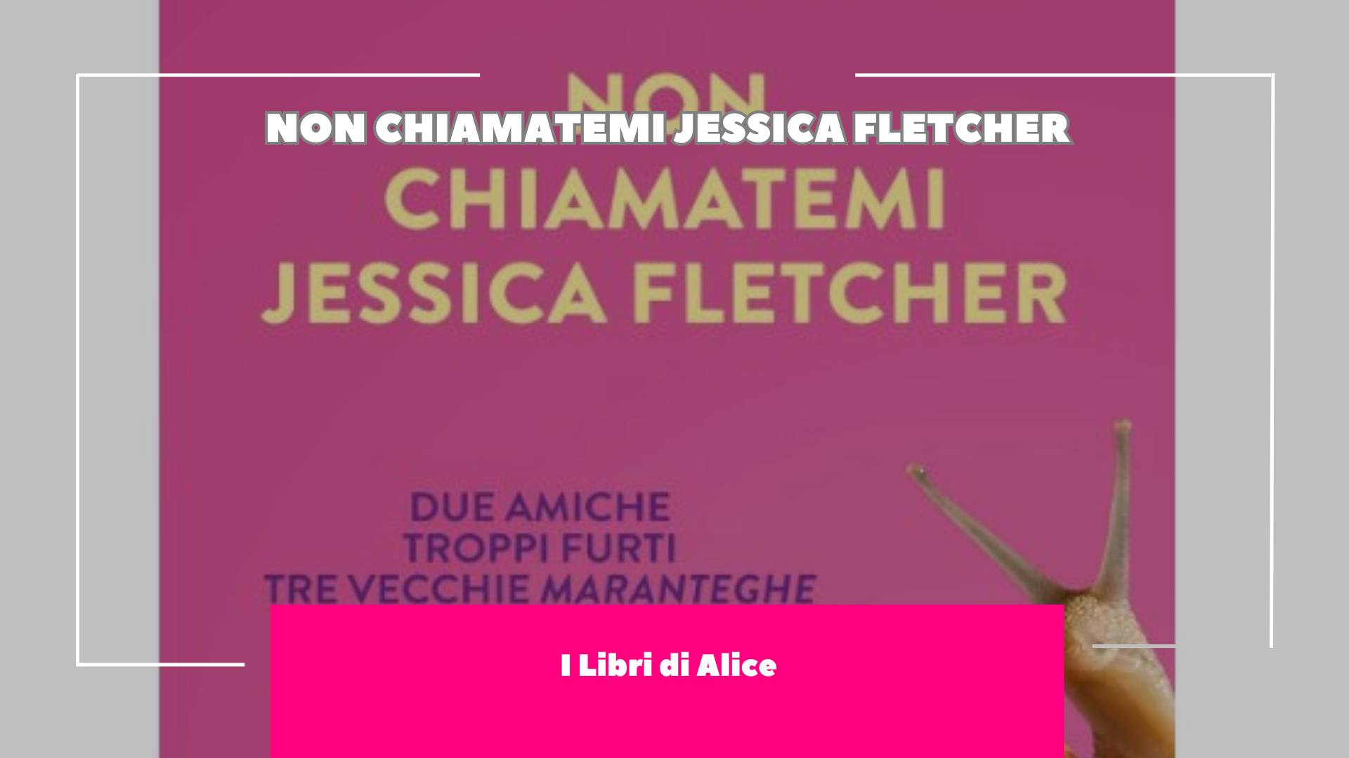 Torna il Giallo/Commedy di Alice Guerra ma questa volta "Non Chiamatemi Jessica Fletcher" ha qualcosa che vi sorprenderà, forse anche più del primo Libro