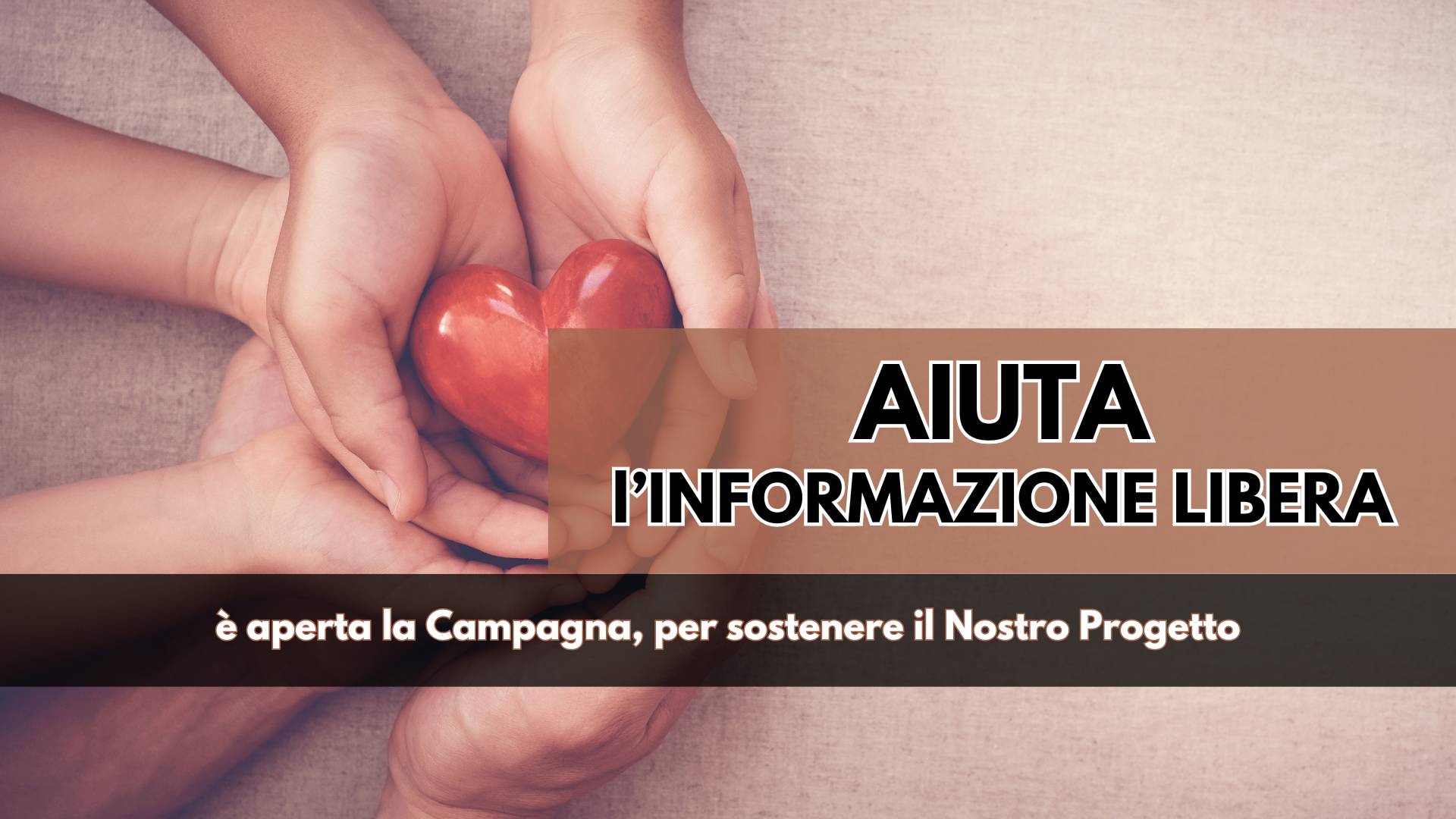 Aiutaci a Restare Liberi, la Campagna per Sostenere l'Informazione Indipendente e il Giornalismo senza Etichette. Cultura come Strumento di Inclusione Sociale