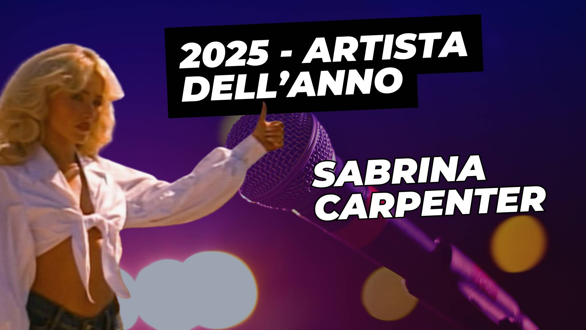 Iniziamo il 2026 con l'ultimo Riconoscimento del 2025, il premio di ToMyChart più ambito, l'Artista dell'Anno 2025 è senza ombra di dubbio Lei