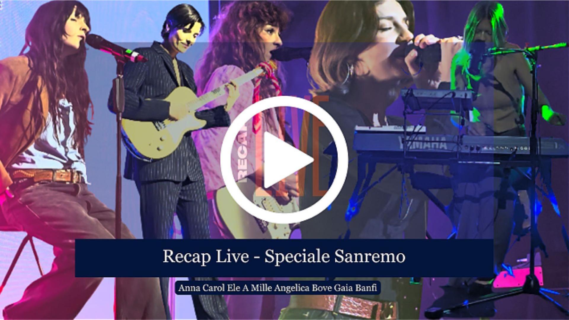 Cinque Live al "Covo" di Rolling Stone, Cinque Donne, Cinque Generi Differenti, Cinque Emozioni Uniche. Sanremo Recap Live, vi mostra l'altro Festival